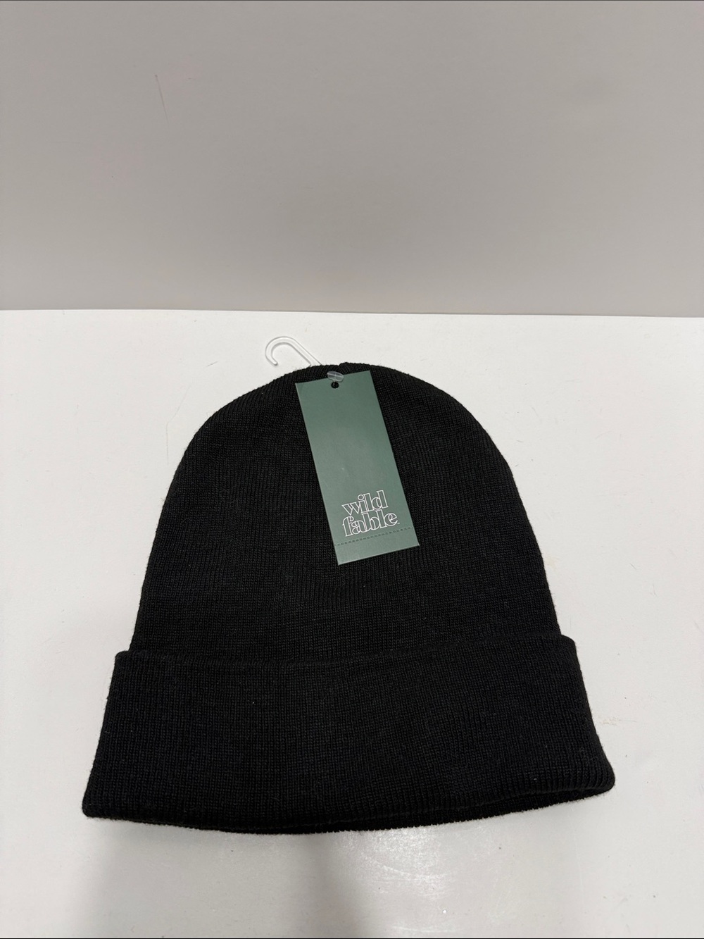 wild fable Black Folded Cuff Knit Beanie